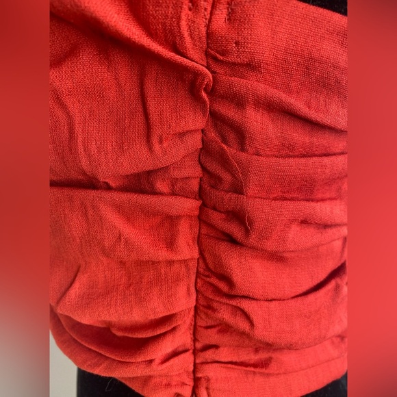 DO+BE NWT Red Smocked Ruffle Crop Top - Picture 5 of 9